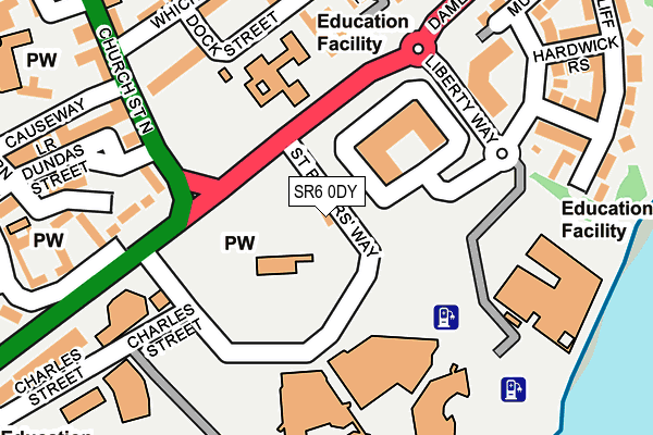 SR6 0DY map - OS OpenMap – Local (Ordnance Survey) SR6 0DY map - OS OpenMap – Local (Ordnance Survey)
