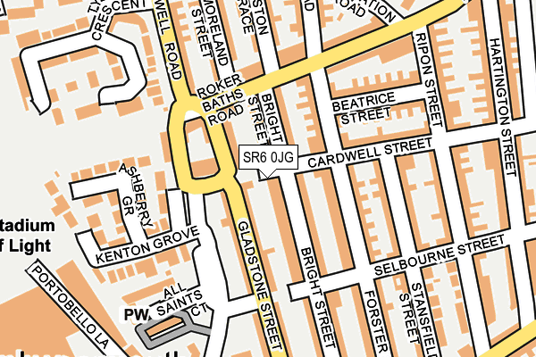 SR6 0JG map - OS OpenMap – Local (Ordnance Survey) SR6 0JG map - OS OpenMap – Local (Ordnance Survey)