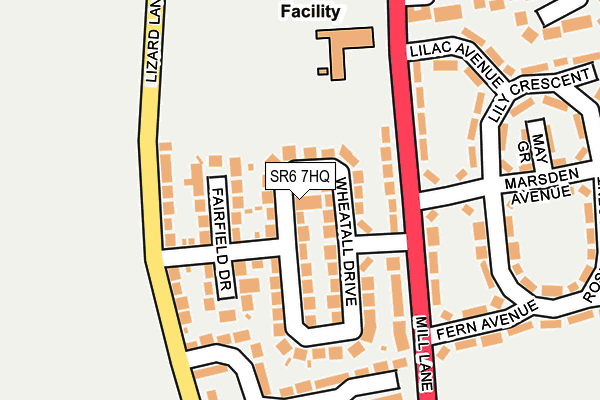 SR6 7HQ map - OS OpenMap – Local (Ordnance Survey) SR6 7HQ map - OS OpenMap – Local (Ordnance Survey)