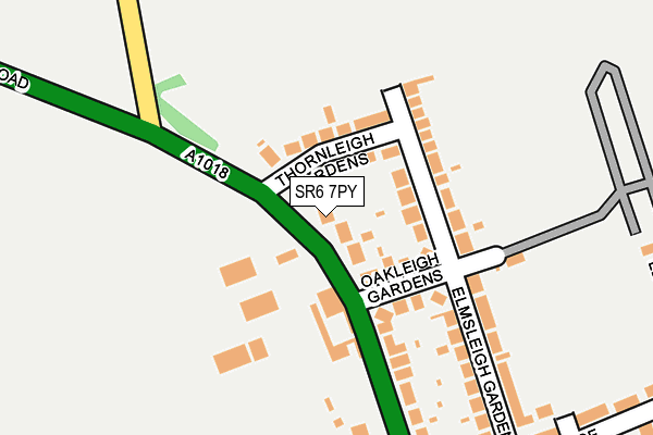 SR6 7PY map - OS OpenMap – Local (Ordnance Survey) SR6 7PY map - OS OpenMap – Local (Ordnance Survey)