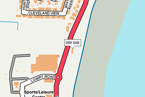 SR6 8AB map - OS OpenMap – Local (Ordnance Survey)