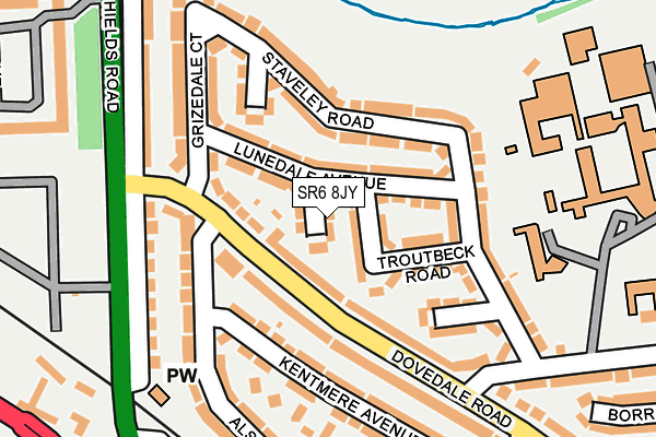 SR6 8JY map - OS OpenMap – Local (Ordnance Survey) SR6 8JY map - OS OpenMap – Local (Ordnance Survey)