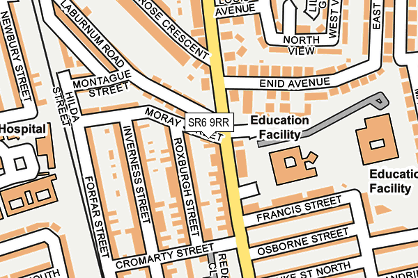 SR6 9RR map - OS OpenMap – Local (Ordnance Survey) SR6 9RR map - OS OpenMap – Local (Ordnance Survey)