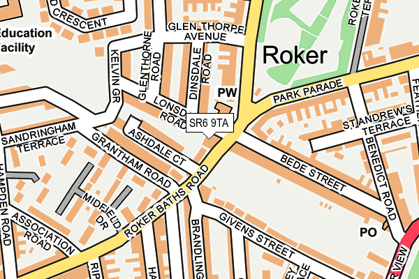 SR6 9TA map - OS OpenMap – Local (Ordnance Survey) SR6 9TA map - OS OpenMap – Local (Ordnance Survey)