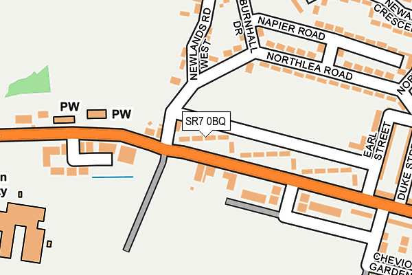 SR7 0BQ map - OS OpenMap – Local (Ordnance Survey) SR7 0BQ map - OS OpenMap – Local (Ordnance Survey)