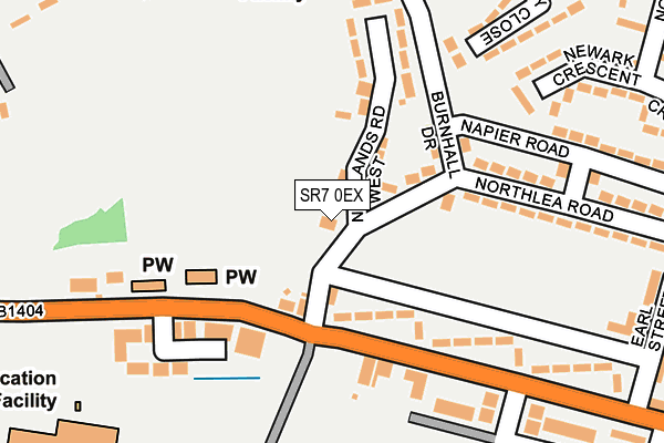 SR7 0EX map - OS OpenMap – Local (Ordnance Survey) SR7 0EX map - OS OpenMap – Local (Ordnance Survey)