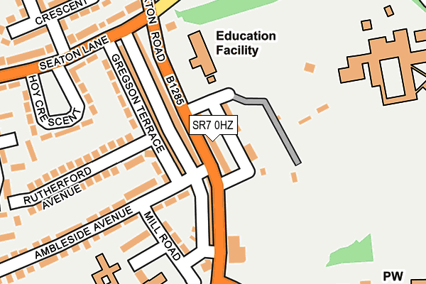 SR7 0HZ map - OS OpenMap – Local (Ordnance Survey) SR7 0HZ map - OS OpenMap – Local (Ordnance Survey)