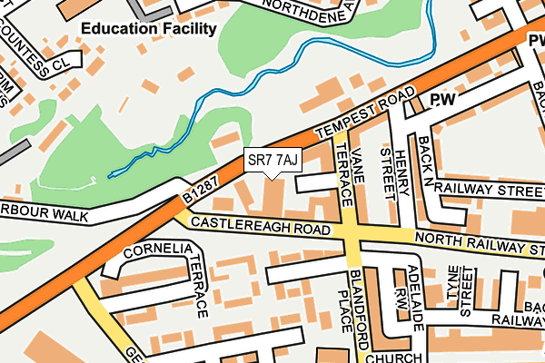SR7 7AJ map - OS OpenMap – Local (Ordnance Survey) SR7 7AJ map - OS OpenMap – Local (Ordnance Survey)