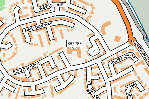 SR7 7BF map - OS OpenMap – Local (Ordnance Survey) SR7 7BF map - OS OpenMap – Local (Ordnance Survey)
