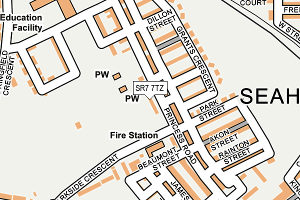 SR7 7TZ map - OS OpenMap – Local (Ordnance Survey) SR7 7TZ map - OS OpenMap – Local (Ordnance Survey)