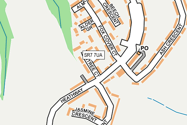 SR7 7UA map - OS OpenMap – Local (Ordnance Survey) SR7 7UA map - OS OpenMap – Local (Ordnance Survey)
