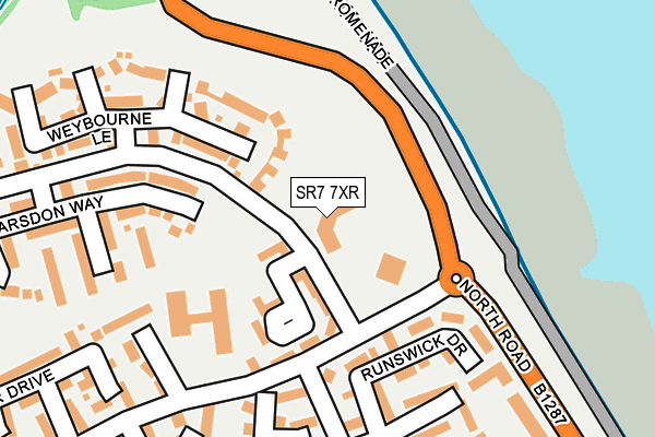 SR7 7XR map - OS OpenMap – Local (Ordnance Survey) SR7 7XR map - OS OpenMap – Local (Ordnance Survey)