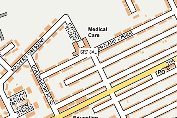 SR7 8AL map - OS OpenMap – Local (Ordnance Survey) SR7 8AL map - OS OpenMap – Local (Ordnance Survey)