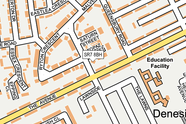 SR7 8BH map - OS OpenMap – Local (Ordnance Survey) SR7 8BH map - OS OpenMap – Local (Ordnance Survey)