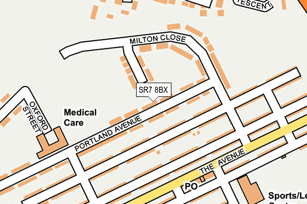 SR7 8BX map - OS OpenMap – Local (Ordnance Survey) SR7 8BX map - OS OpenMap – Local (Ordnance Survey)