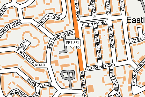 SR7 8EJ map - OS OpenMap – Local (Ordnance Survey) SR7 8EJ map - OS OpenMap – Local (Ordnance Survey)