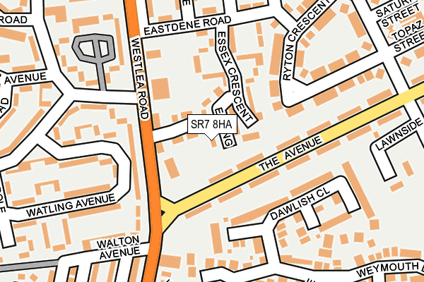 SR7 8HA map - OS OpenMap – Local (Ordnance Survey) SR7 8HA map - OS OpenMap – Local (Ordnance Survey)