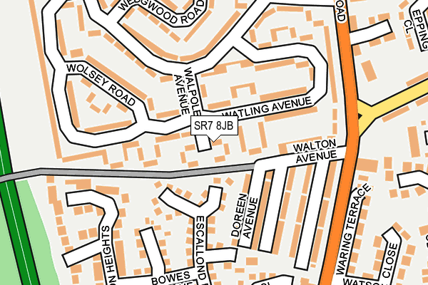 SR7 8JB map - OS OpenMap – Local (Ordnance Survey) SR7 8JB map - OS OpenMap – Local (Ordnance Survey)