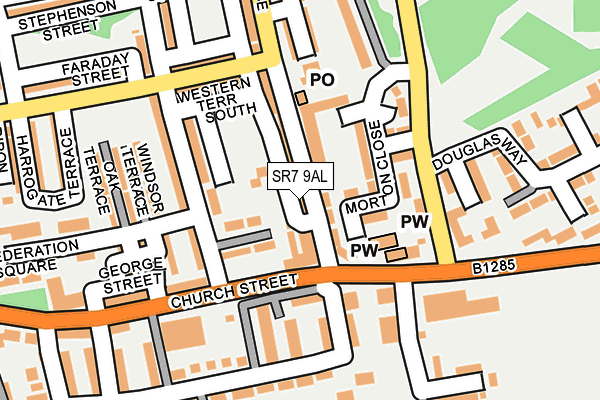SR7 9AL map - OS OpenMap – Local (Ordnance Survey) SR7 9AL map - OS OpenMap – Local (Ordnance Survey)