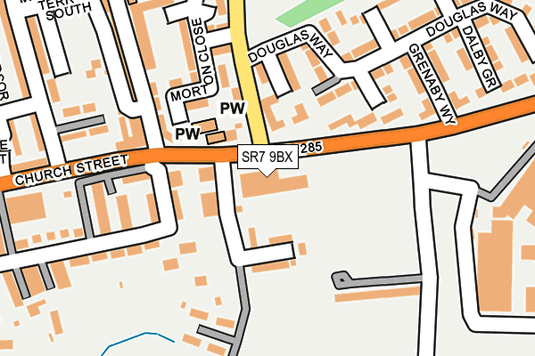 SR7 9BX map - OS OpenMap – Local (Ordnance Survey) SR7 9BX map - OS OpenMap – Local (Ordnance Survey)