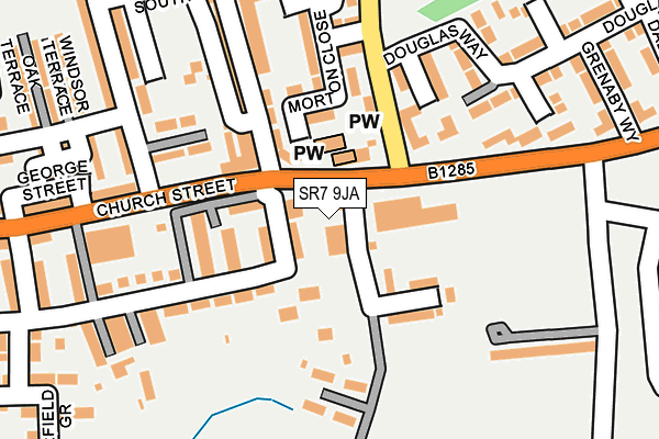 SR7 9JA map - OS OpenMap – Local (Ordnance Survey) SR7 9JA map - OS OpenMap – Local (Ordnance Survey)