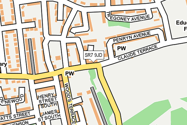 SR7 9JD map - OS OpenMap – Local (Ordnance Survey) SR7 9JD map - OS OpenMap – Local (Ordnance Survey)