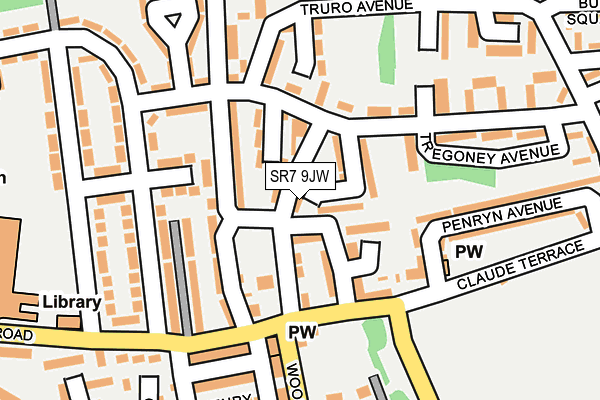 SR7 9JW map - OS OpenMap – Local (Ordnance Survey) SR7 9JW map - OS OpenMap – Local (Ordnance Survey)