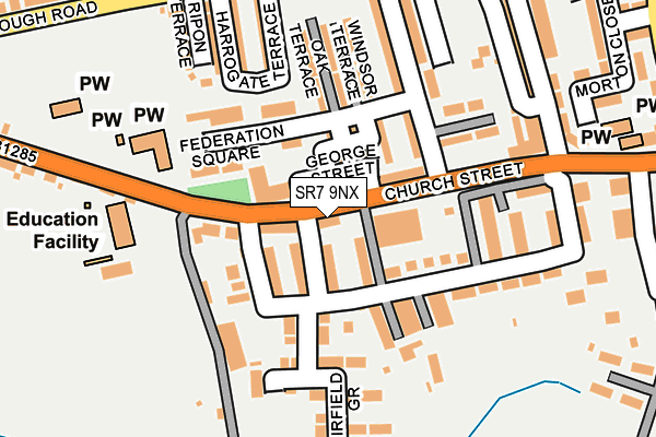 SR7 9NX map - OS OpenMap – Local (Ordnance Survey) SR7 9NX map - OS OpenMap – Local (Ordnance Survey)