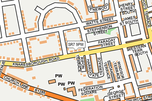 SR7 9PW map - OS OpenMap – Local (Ordnance Survey) SR7 9PW map - OS OpenMap – Local (Ordnance Survey)