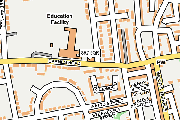 SR7 9QR map - OS OpenMap – Local (Ordnance Survey) SR7 9QR map - OS OpenMap – Local (Ordnance Survey)