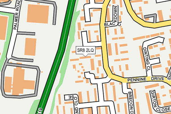 SR8 2LQ map - OS OpenMap – Local (Ordnance Survey) SR8 2LQ map - OS OpenMap – Local (Ordnance Survey)