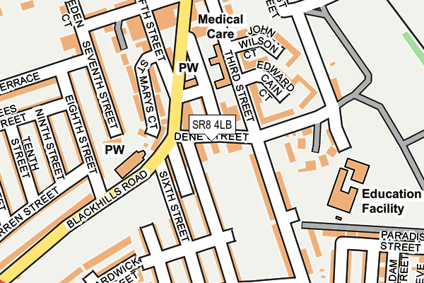 SR8 4LB map - OS OpenMap – Local (Ordnance Survey) SR8 4LB map - OS OpenMap – Local (Ordnance Survey)
