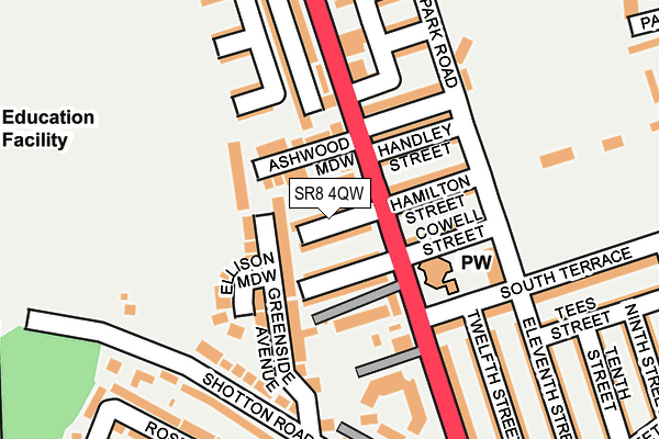 SR8 4QW map - OS OpenMap – Local (Ordnance Survey) SR8 4QW map - OS OpenMap – Local (Ordnance Survey)