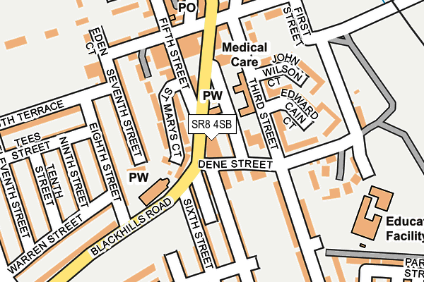 SR8 4SB map - OS OpenMap – Local (Ordnance Survey)