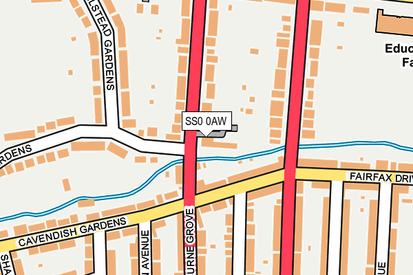 SS0 0AW map - OS OpenMap – Local (Ordnance Survey) SS0 0AW map - OS OpenMap – Local (Ordnance Survey)