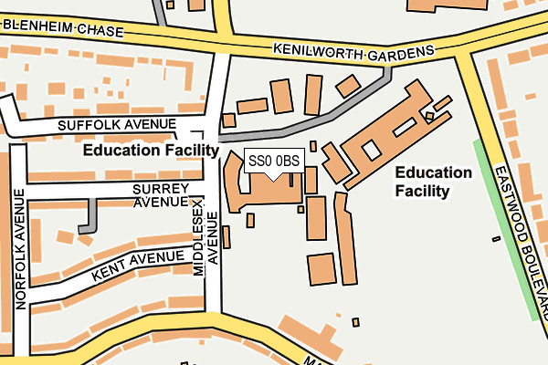 SS0 0BS map - OS OpenMap – Local (Ordnance Survey) SS0 0BS map - OS OpenMap – Local (Ordnance Survey)