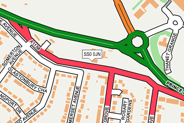 SS0 0JN map - OS OpenMap – Local (Ordnance Survey) SS0 0JN map - OS OpenMap – Local (Ordnance Survey)
