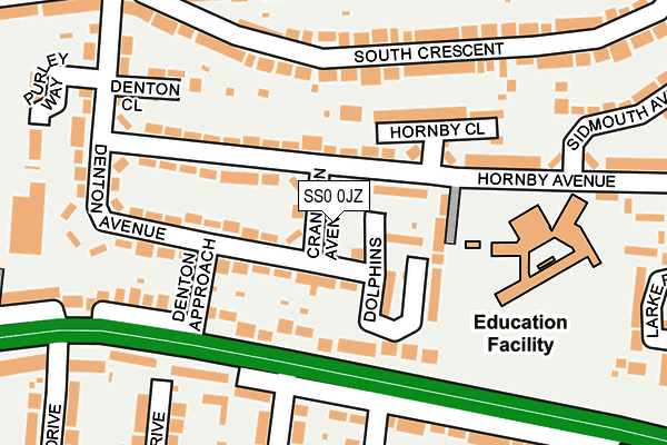 SS0 0JZ map - OS OpenMap – Local (Ordnance Survey) SS0 0JZ map - OS OpenMap – Local (Ordnance Survey)