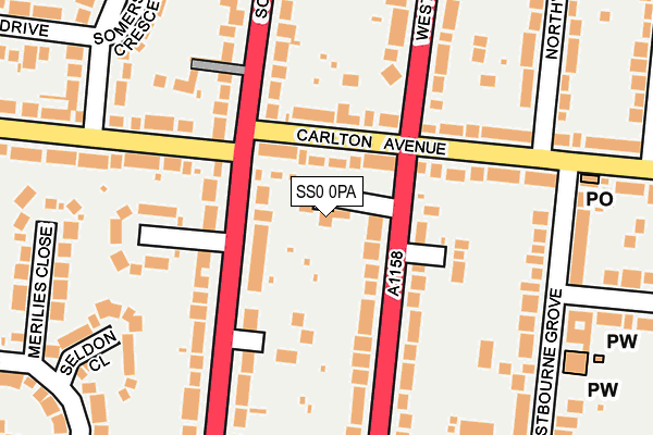 SS0 0PA map - OS OpenMap – Local (Ordnance Survey) SS0 0PA map - OS OpenMap – Local (Ordnance Survey)