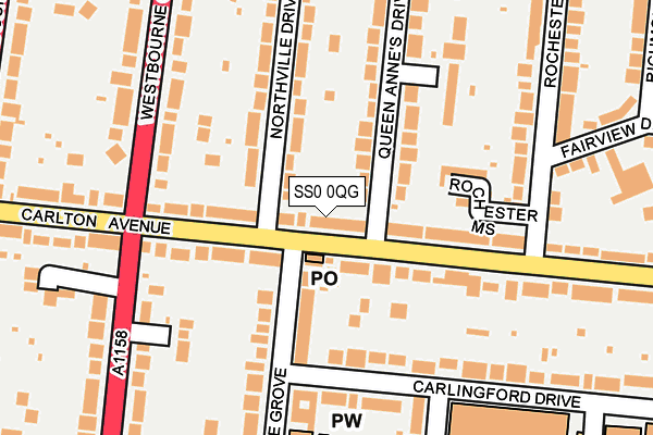 SS0 0QG map - OS OpenMap – Local (Ordnance Survey) SS0 0QG map - OS OpenMap – Local (Ordnance Survey)