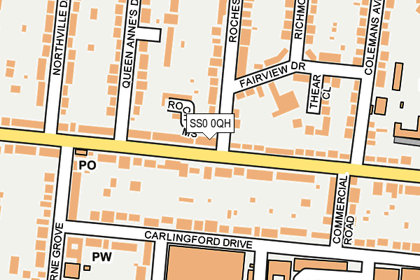 SS0 0QH map - OS OpenMap – Local (Ordnance Survey) SS0 0QH map - OS OpenMap – Local (Ordnance Survey)