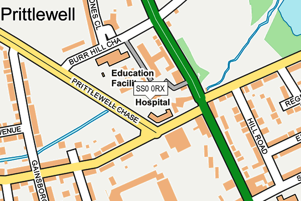 SS0 0RX map - OS OpenMap – Local (Ordnance Survey) SS0 0RX map - OS OpenMap – Local (Ordnance Survey)