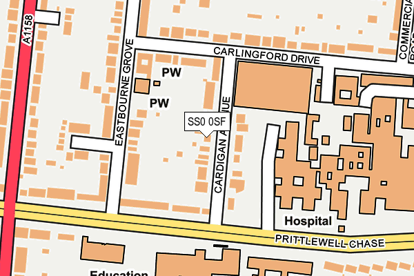 SS0 0SF map - OS OpenMap – Local (Ordnance Survey) SS0 0SF map - OS OpenMap – Local (Ordnance Survey)