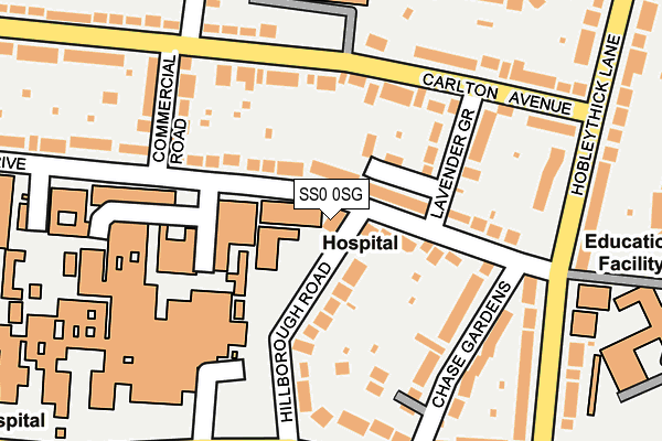 SS0 0SG map - OS OpenMap – Local (Ordnance Survey) SS0 0SG map - OS OpenMap – Local (Ordnance Survey)