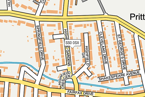 SS0 0SX map - OS OpenMap – Local (Ordnance Survey) SS0 0SX map - OS OpenMap – Local (Ordnance Survey)