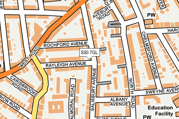 SS0 7GL map - OS OpenMap – Local (Ordnance Survey) SS0 7GL map - OS OpenMap – Local (Ordnance Survey)