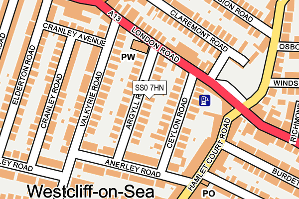 SS0 7HN map - OS OpenMap – Local (Ordnance Survey) SS0 7HN map - OS OpenMap – Local (Ordnance Survey)