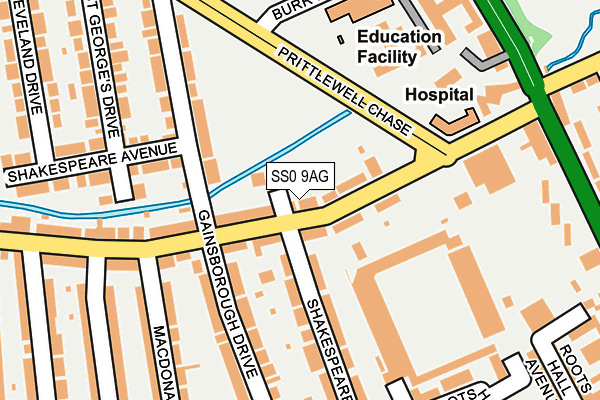 SS0 9AG map - OS OpenMap – Local (Ordnance Survey) SS0 9AG map - OS OpenMap – Local (Ordnance Survey)