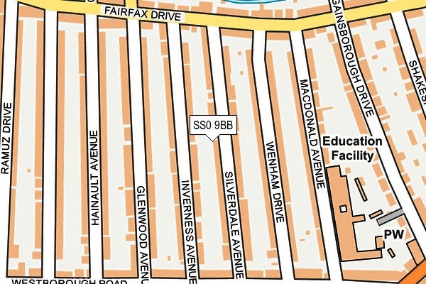 SS0 9BB map - OS OpenMap – Local (Ordnance Survey) SS0 9BB map - OS OpenMap – Local (Ordnance Survey)