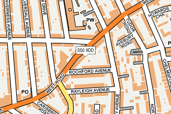 SS0 9DD map - OS OpenMap – Local (Ordnance Survey) SS0 9DD map - OS OpenMap – Local (Ordnance Survey)